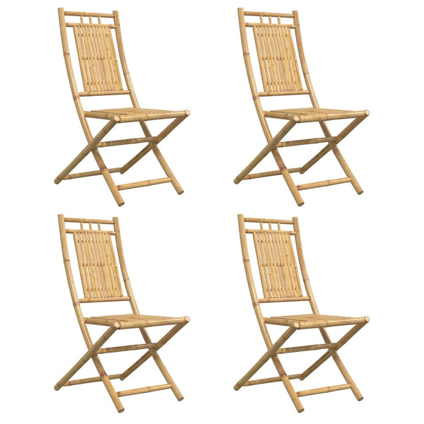 Taitettavat puutarhatuolit Budomir 46x66x99cm (4 kpl bambu)