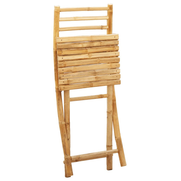 Klappbare Gartenstühle Vinjulet 43x54x88cm (4 Stk. Bambus)
