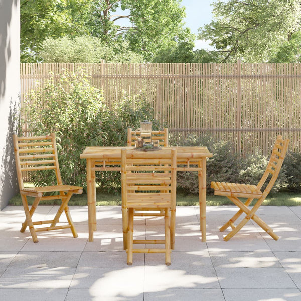 Klappbare Gartenstühle Vinjulet 43x54x88cm (4 Stk. Bambus)