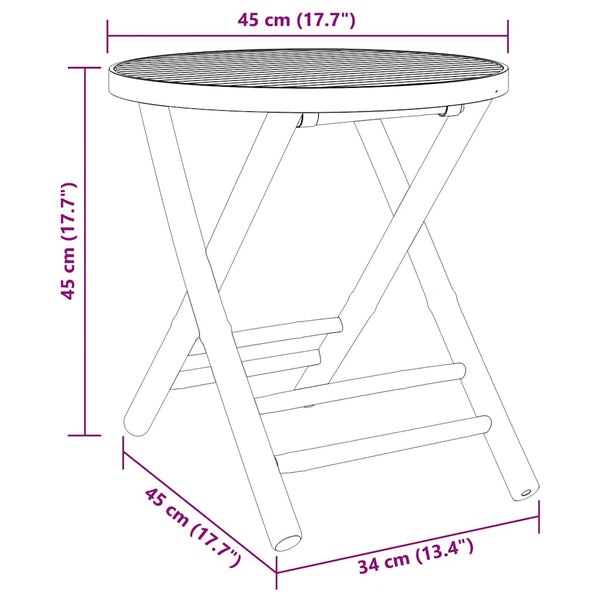 Bistro-Set Farnash (Bambus, 3-teilig)