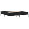 Bettrahmen Cierra Schwarz 200x200cm (Metall und Holz)