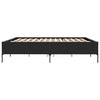 Bettrahmen Cierra Schwarz 200x200cm (Metall und Holz)