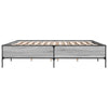 Graues Bettgestell Cierra 180x200cm (Holz und Metall)