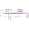 Graues Bettgestell Cierra 180x200cm (Holz und Metall)