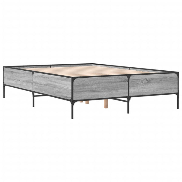 Graues Cierra Bettgestell 160x200cm (Holz und Metall)