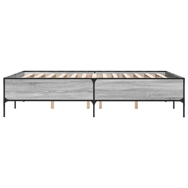 Graues Cierra Bettgestell 160x200cm (Holz und Metall)
