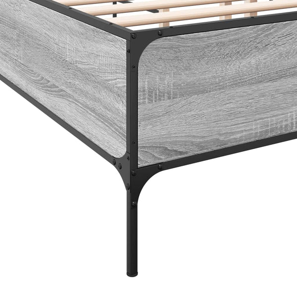 Graues Cierra Bettgestell 160x200cm (Holz und Metall)