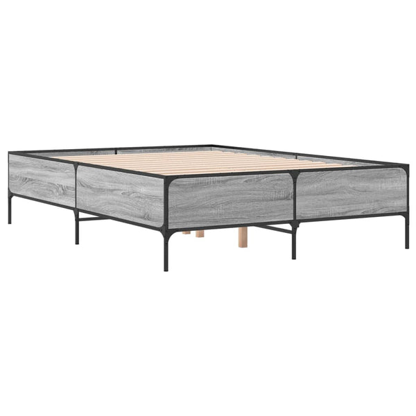 Graues Cierra Bettgestell 150x200cm (Holz und Metall)