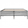 Graues Bettgestell 140x200cm Cierra (aus Holz und Metall)