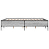 Graues Bettgestell 140x200cm Cierra (aus Holz und Metall)