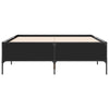 Schwarzes Cierra-Bettgestell 140x190cm (Metall und Holz)