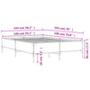 Schwarzes Cierra-Bettgestell 140x190cm (Metall und Holz)