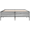 Graues Bettgestell Cierra 140x190cm (Metall und Holz)