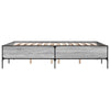 Graues Bettgestell Cierra 140x190cm (Metall und Holz)