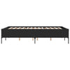 Schwarzes Bettgestell 120x190cm Cierra (Holz und Metall)