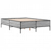Graues 120x190cm Bettgestell Cierra (Holz und Metall)