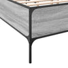 Graues 120x190cm Bettgestell Cierra (Holz und Metall)