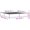 Schwarzes Bettgestell Nerciu 200x200cm (Holz und Metall)