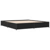 Schwarzes Bettgestell Nerciu 160x200cm (Holz und Metall)