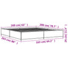 Schwarzes Bettgestell Nerciu 160x200cm (Holz und Metall)