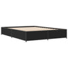 Schwarzes Bettgestell Nerciu 120x200cm (Holz und Metall)