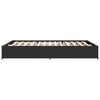 Schwarzes Bettgestell Nerciu 120x200cm (Holz und Metall)