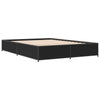 Schwarzes Bettgestell Nerciu 120x200cm (Holz und Metall)