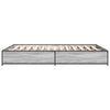 Graues Nerciu Bettgestell 120x200cm (Metall und Holz)