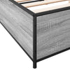 Graues Nerciu Bettgestell 120x200cm (Metall und Holz)