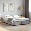 Graues Nerciu Bettgestell 120x200cm (Metall und Holz)