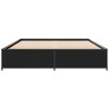 Schwarzes Bettgestell Nerciu 120x190cm (Holz und Metall)