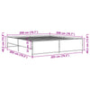 Schwarzes Bettgestell Gargelomina 200x200cm (Holz und Metall)