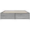 Graues Bettgestell Gargeloma 200x200cm (Holz und Metall)