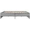 Graues Bettgestell Gargeloma 200x200cm (Holz und Metall)