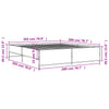 Graues Bettgestell Gargeloma 200x200cm (Holz und Metall)
