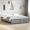 Graues Bettgestell Gargeloma 200x200cm (Holz und Metall)