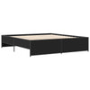 Schwarzes Bettgestell Gargeloma 180x200cm (Holz und Metall)