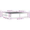 Schwarzes Bettgestell Gargeloma 180x200cm (Holz und Metall)