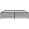 Grauer Bettrahmen Gargeloma 180x200cm (Holz und Metall)
