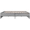 Grauer Bettrahmen Gargeloma 180x200cm (Holz und Metall)