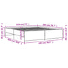 Grauer Bettrahmen Gargeloma 180x200cm (Holz und Metall)