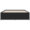 Schwarzes Bettgestell Gargelomina 160x200cm (Holz und Metall)