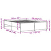 Schwarzes Bettgestell Gargelomina 160x200cm (Holz und Metall)