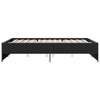 Schwarzes Bettgestell Gargelomina 150x200cm (Holz und Metall)