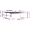 Schwarzes Bettgestell Gargelomina 140x200cm (Holz und Metall)