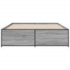 Graues Bettgestell Gargeloma 140x200cm (Holz und Metall)