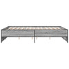 Graues Bettgestell Gargeloma 140x200cm (Holz und Metall)