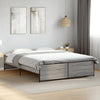 Graues Bettgestell Gargeloma 140x200cm (Holz und Metall)