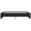 Schwarzes Bettgestell Gargelomina 120x200cm (Holz und Metall)