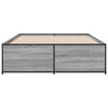 Graues Bettgestell Gargeloma 120x200cm (Holz und Metall)